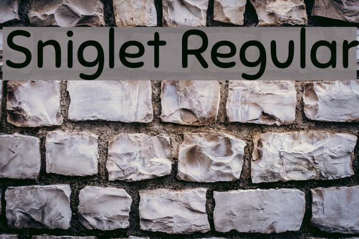 Sniglet Regular Font examples