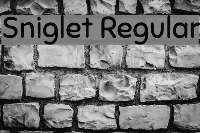 Sniglet Regular フォント examples