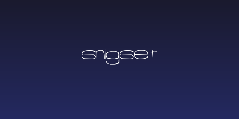 Snigset Social Header