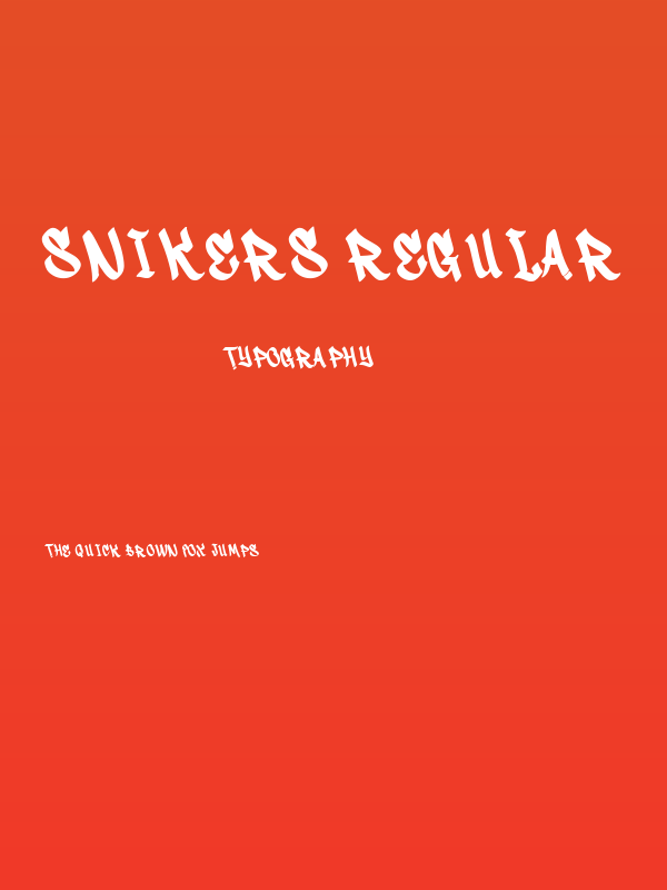 Snikers Regular Poster