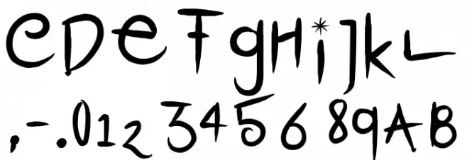 Snip Font Alte caractere