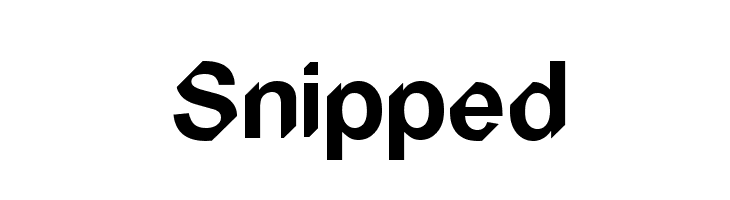 Snipped  Frei Schriftart Herunterladen