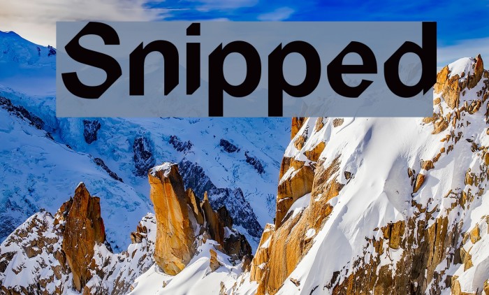 Snipped Font examples