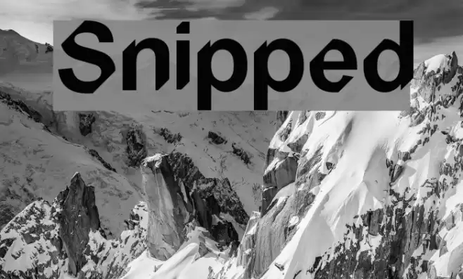 Snipped Font examples