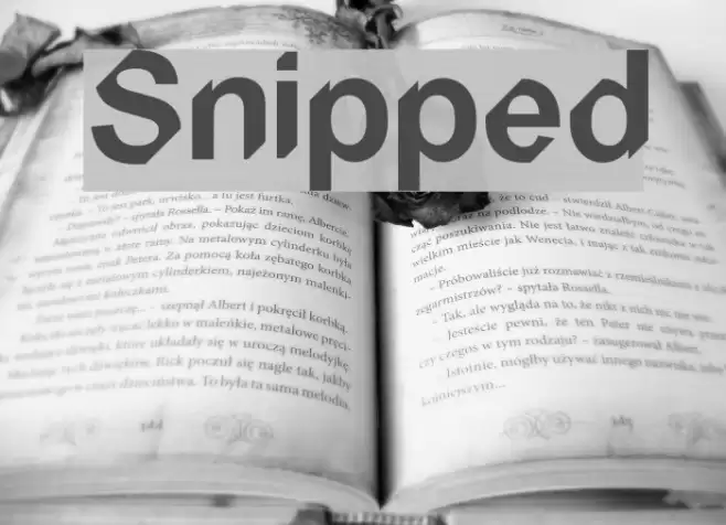 Snipped Font examples