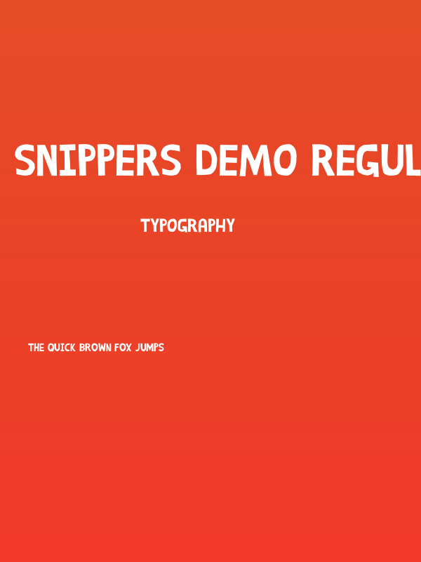 Snippers DEMO Regular Poster