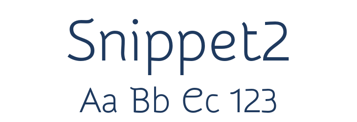 Snippet2 Font Preview