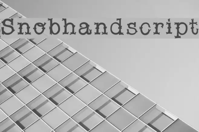 Snobhandscript Font examples