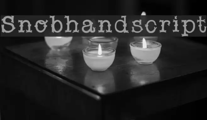 Snobhandscript Font examples