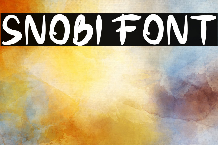 Snobi Font examples