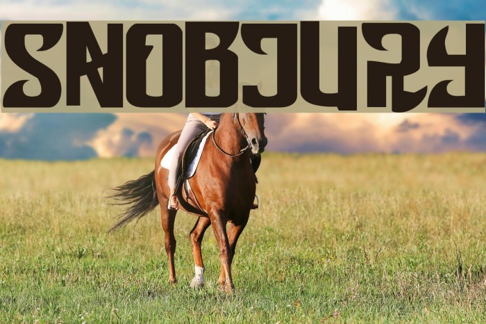 Snobjury Font examples