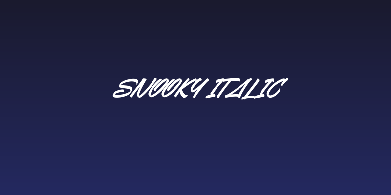 Snooky Italic Social Header
