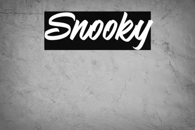 Snooky Font examples