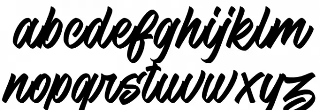 Snooky Schriftart Kleinbuchstaben