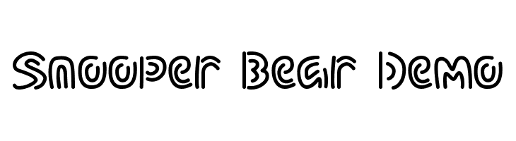 Snooper Bear Demo  Frei Schriftart Herunterladen