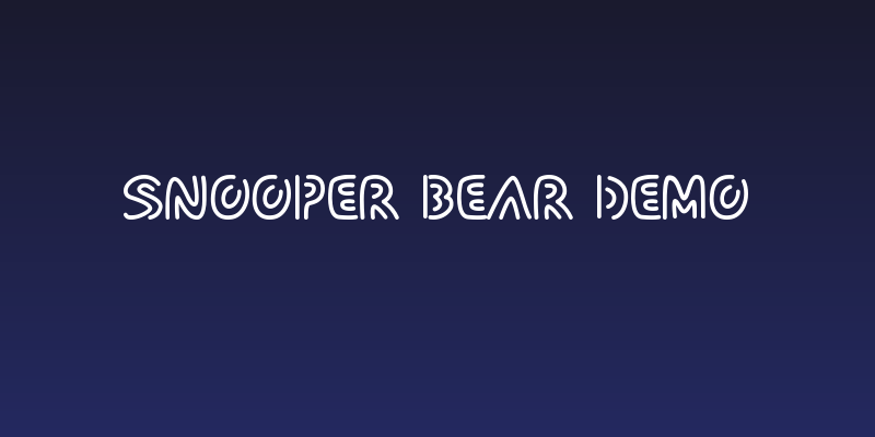 Snooper Bear Demo Social Header