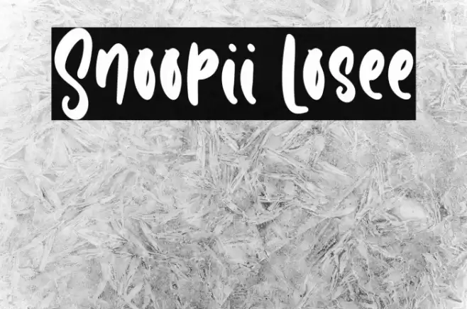 Snoopii Losee Font examples