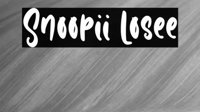 Snoopii Losee Font examples