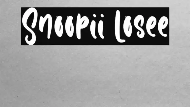 Snoopii Losee Font examples