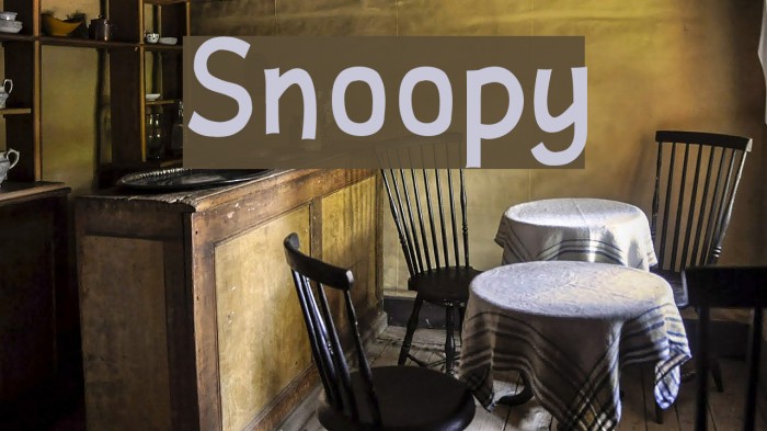 Snoopy Font examples
