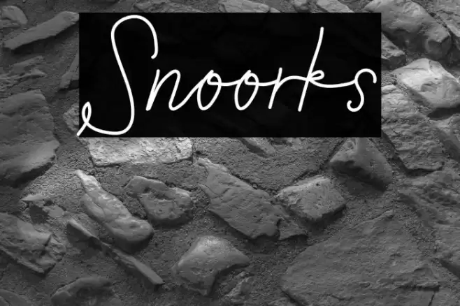 Snoorks Font examples