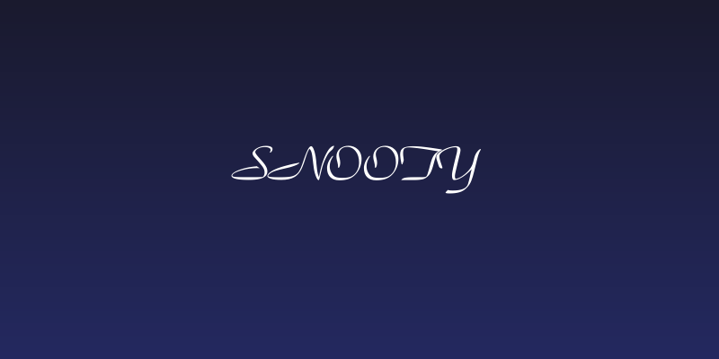 Snooty Social Header