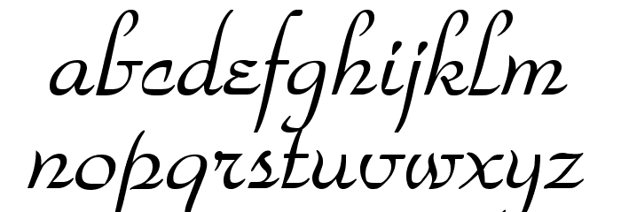 Snooty Font LOWERCASE
