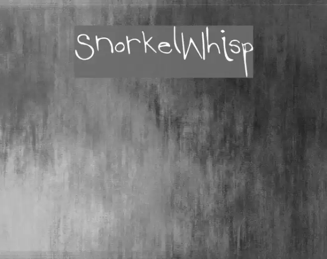 SnorkelWhisp Font examples
