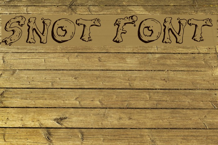 Snot Font examples