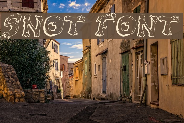 Snot Font examples