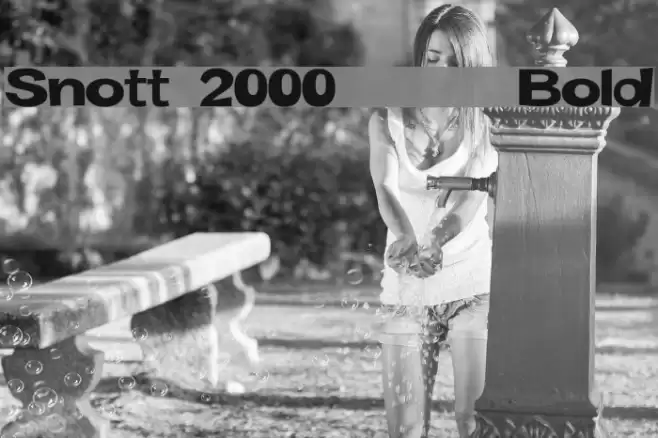 Snott 2000 Bold Schriftart examples