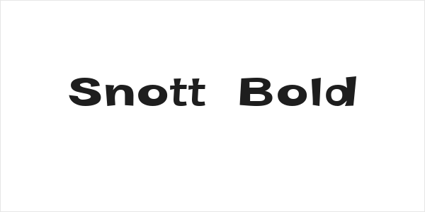 Snott  Bold Logo