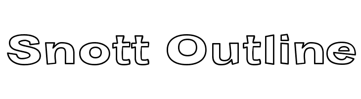Snott Outline Font