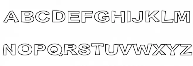 Snott Outline Schriftart Groß