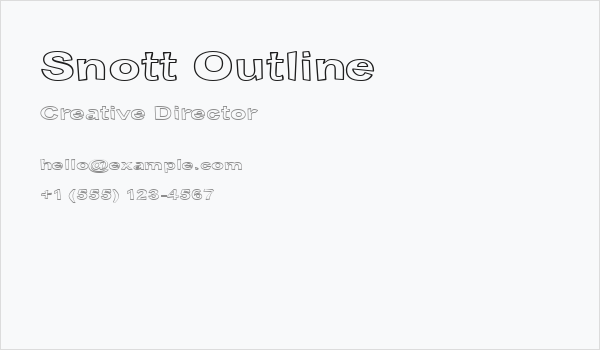Snott Outline Business Card