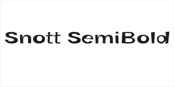 Snott SemiBold Logo