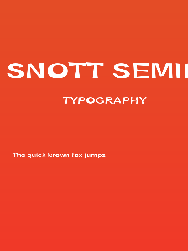 Snott SemiBold Poster