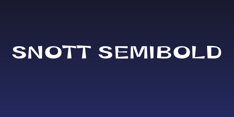 Snott SemiBold Social Header