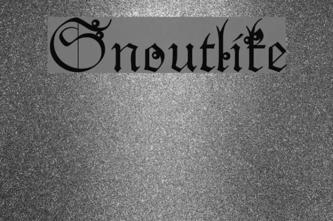 Snoutlike Font examples