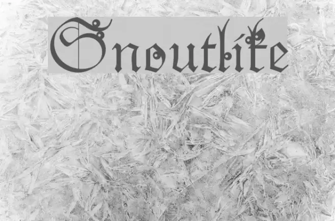 Snoutlike Font examples