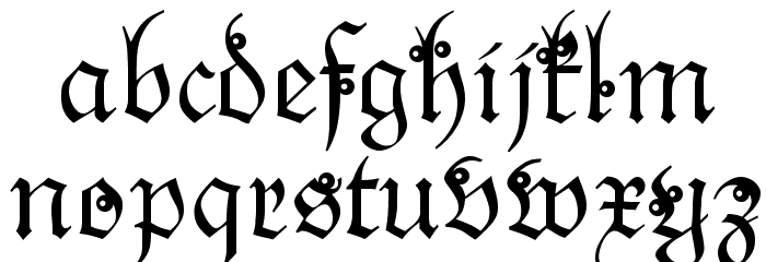 Snoutlike Font LOWERCASE