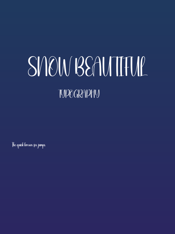 Snow Beautiful Poster