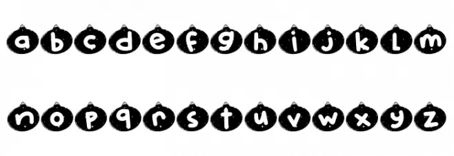 Snow Bells Schriftart Kleinbuchstaben