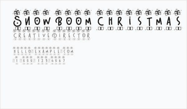 Snow Boom Christmas Business Card