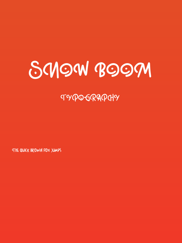Snow Boom Poster
