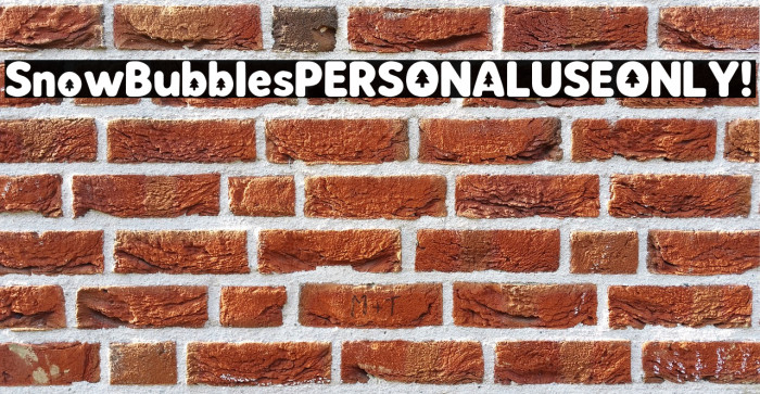 Snow Bubbles PERSONAL USE ONLY! Example 1