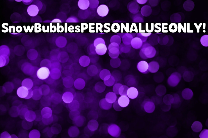 Snow Bubbles PERSONAL USE ONLY! Example 2