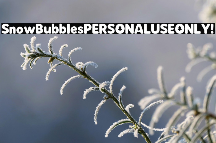 Snow Bubbles PERSONAL USE ONLY! Example 3