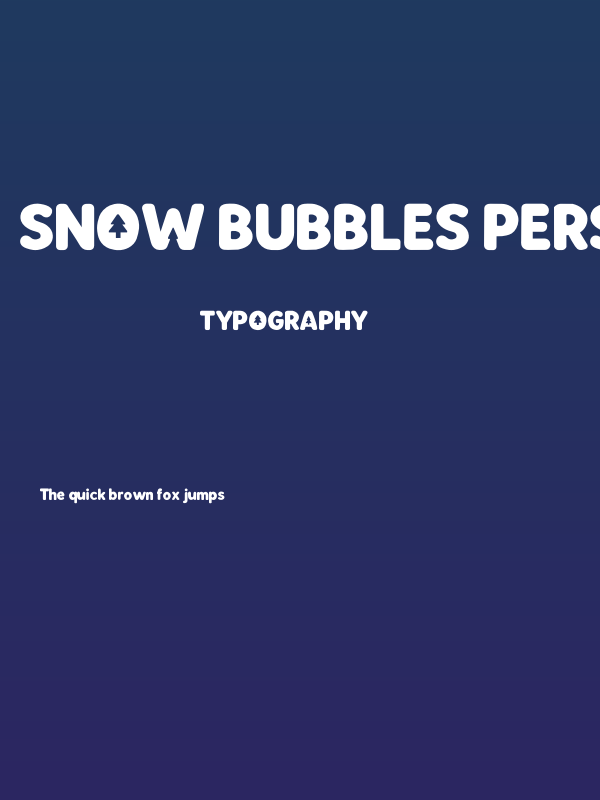 Snow Bubbles PERSONAL USE ONLY! Poster
