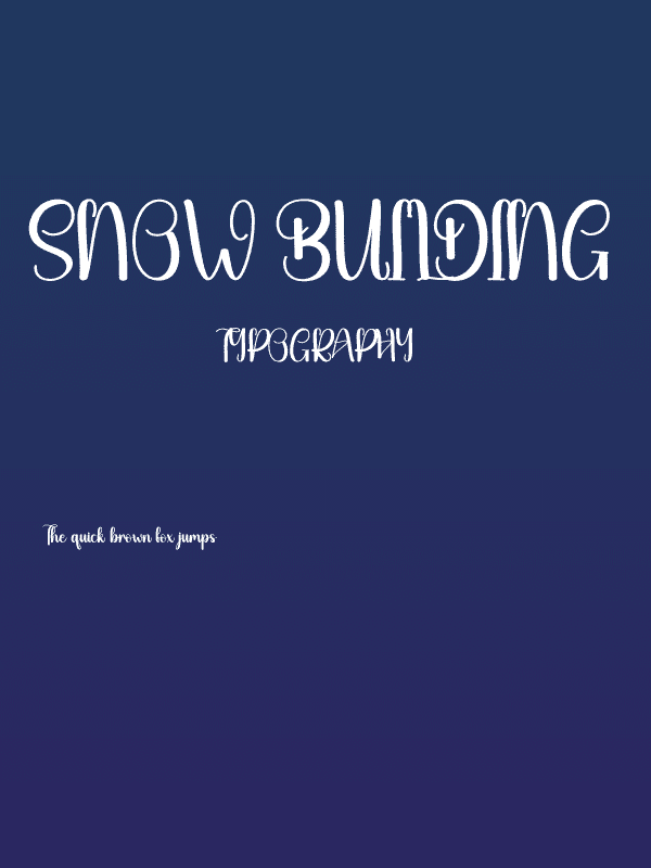 Snow Building Poster